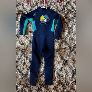 Kids Navy and Teal Full Body Wetsuit - Swim